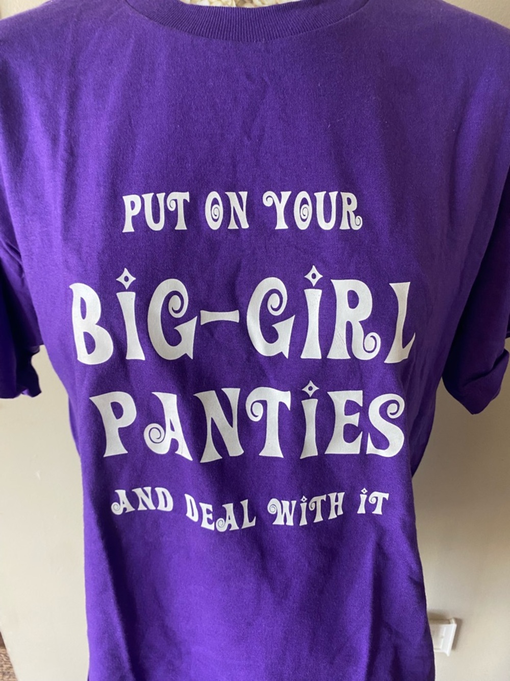 Vintage Purple Graphic Tee "Put On Your Big-Girl Panties"